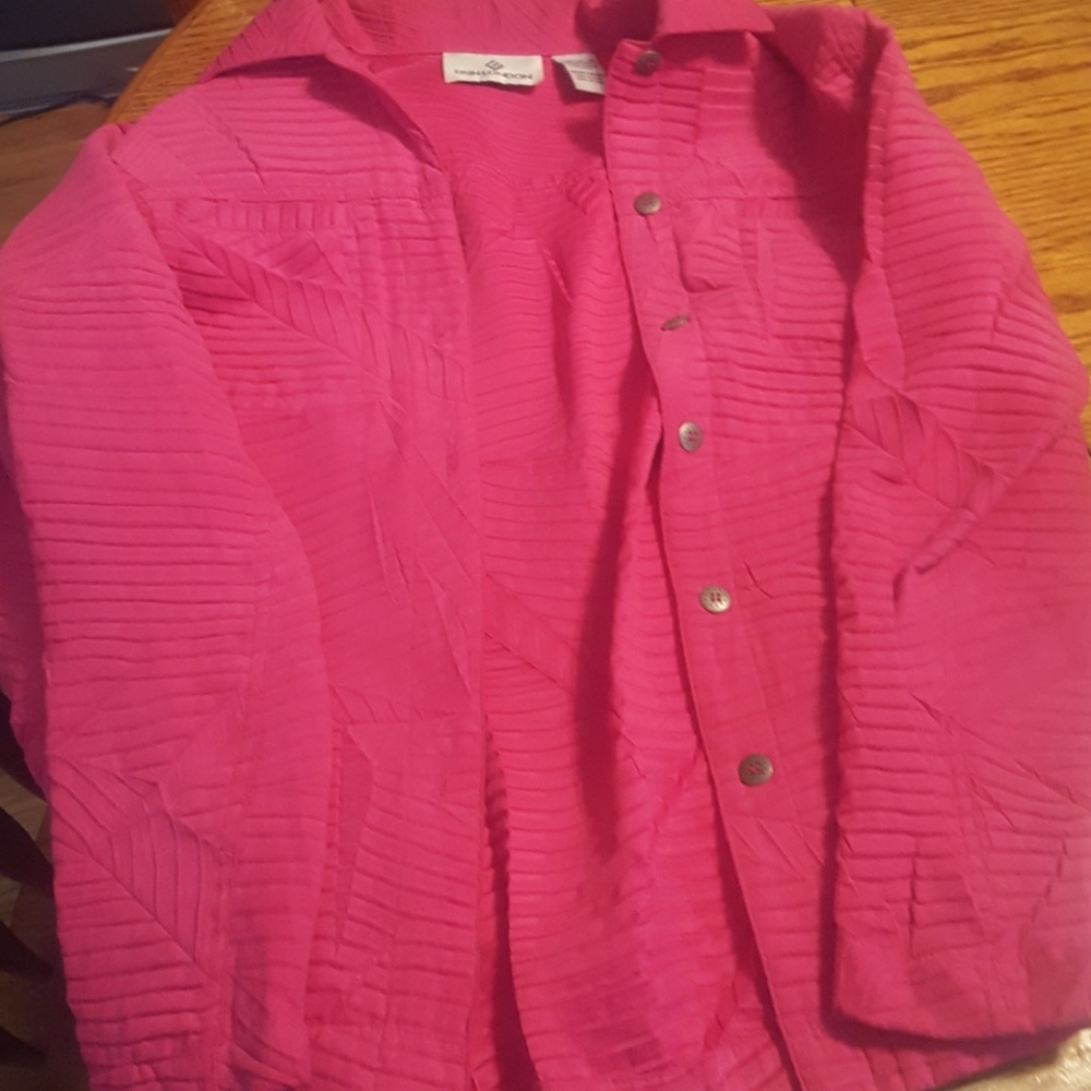 Polyester button up shirt